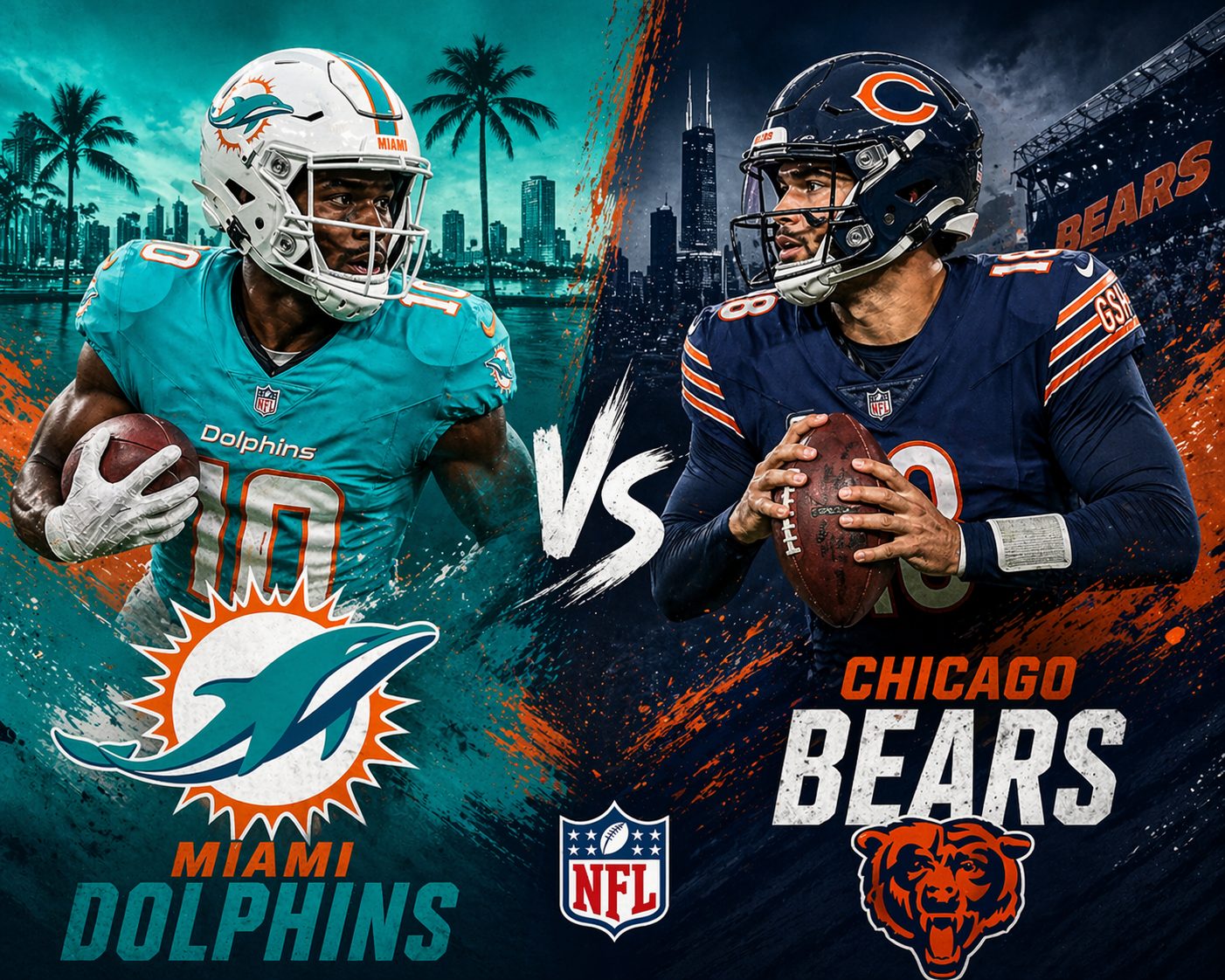 Miami Dolphins Vs Chicago Bears Match Player Stats